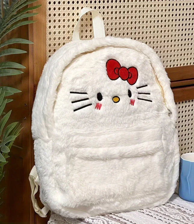 Hello Kitty Plush White Backpack