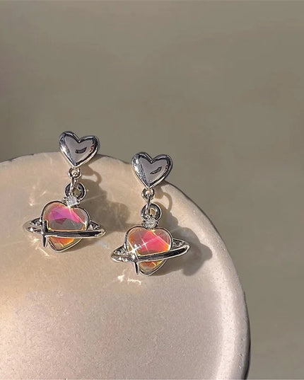 Pink Planet Earrings