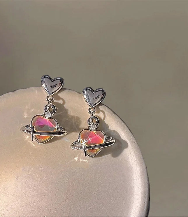 Pink Planet Earrings