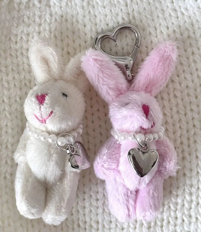 Cute Animal Heart Keychain