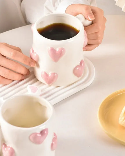 Heart Pink Ceramic Mug