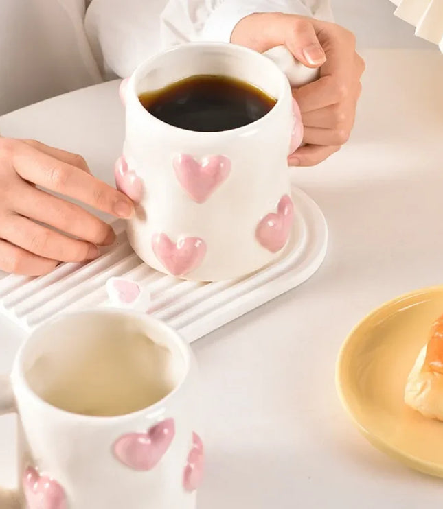 Heart Pink Ceramic Mug