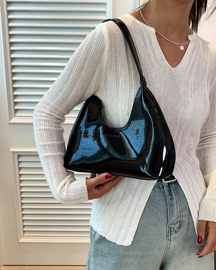 Glossy Leather Handbag
