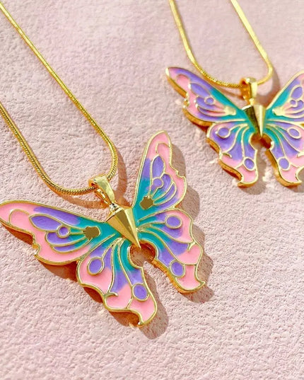 Barbie Pearl Butterfly Necklace