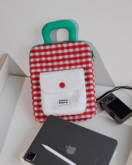 Red Plaid iPad Sleeve