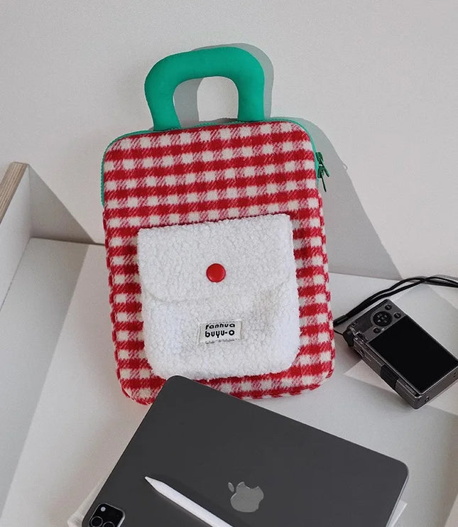 Red Plaid iPad Sleeve