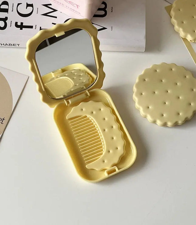 Cheese Biscuit Pocket Mirror