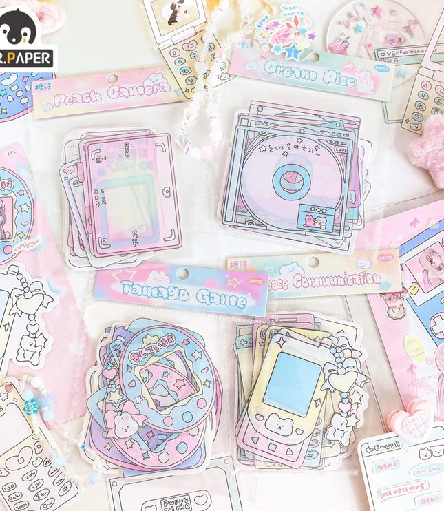 Cute Retro Camera and Phone Stickers