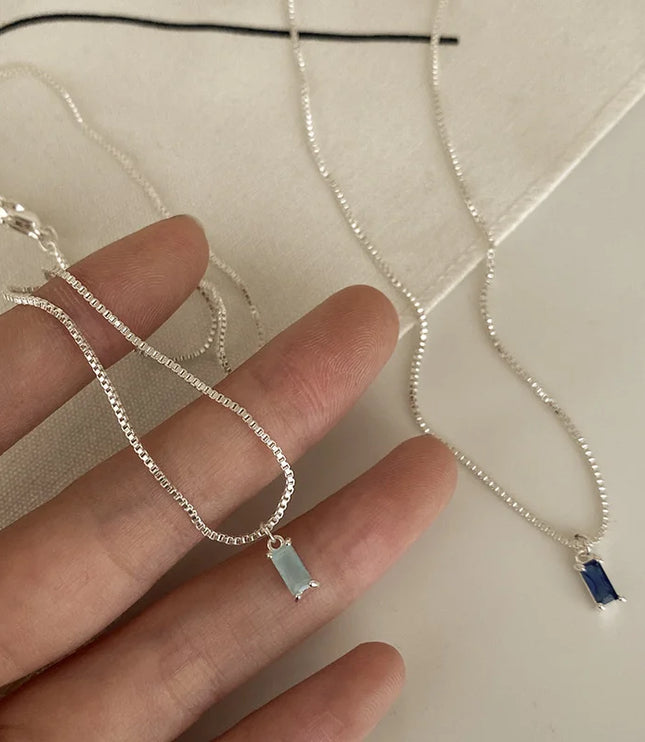 Square Crystal Necklace