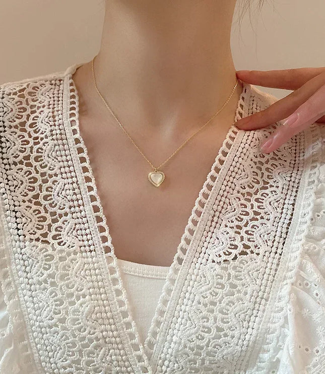 Opal Heart Necklace