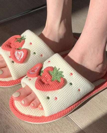 Strawberry Home Slippers