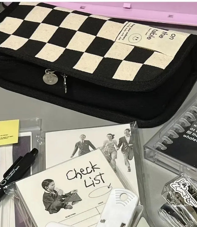 Checkerboard Pencil Case