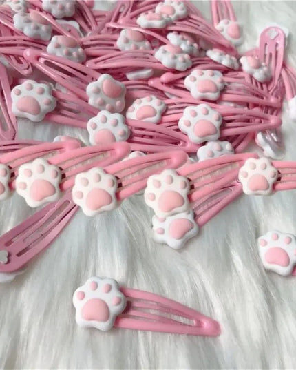 Pink Cat Paw Hairpin