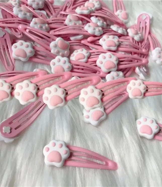 Pink Cat Paw Hairpin