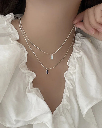 Square Crystal Necklace