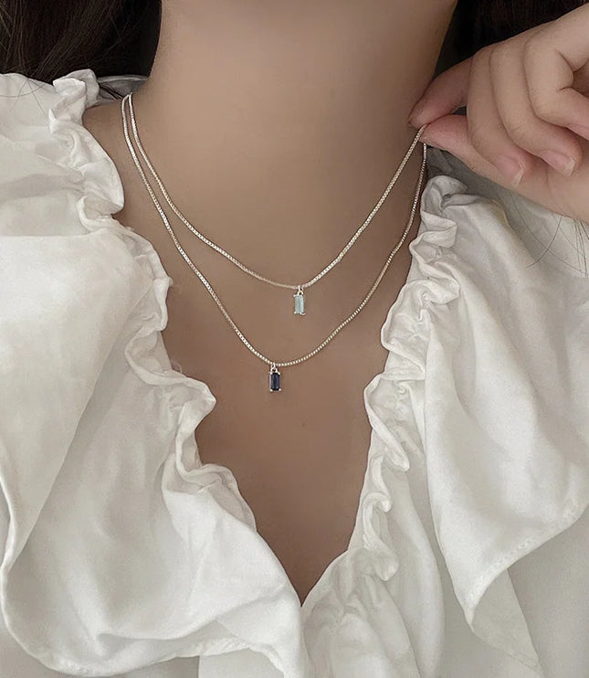 Square Crystal Necklace