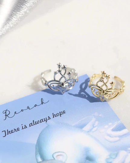 Princess Crown Swan Ring