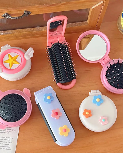 Girly Pocket Mirror & Comb