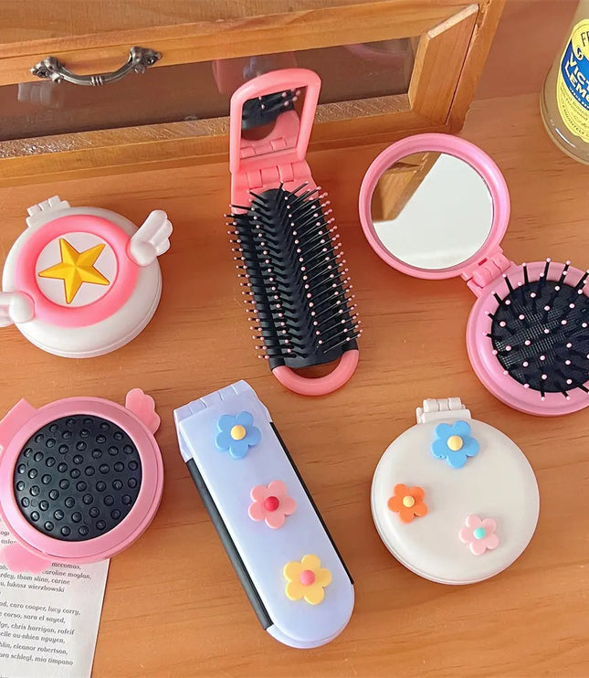 Girly Pocket Mirror & Comb