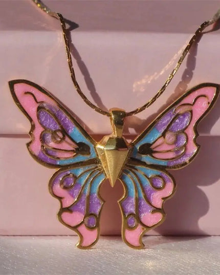 Barbie Pearl Butterfly Necklace