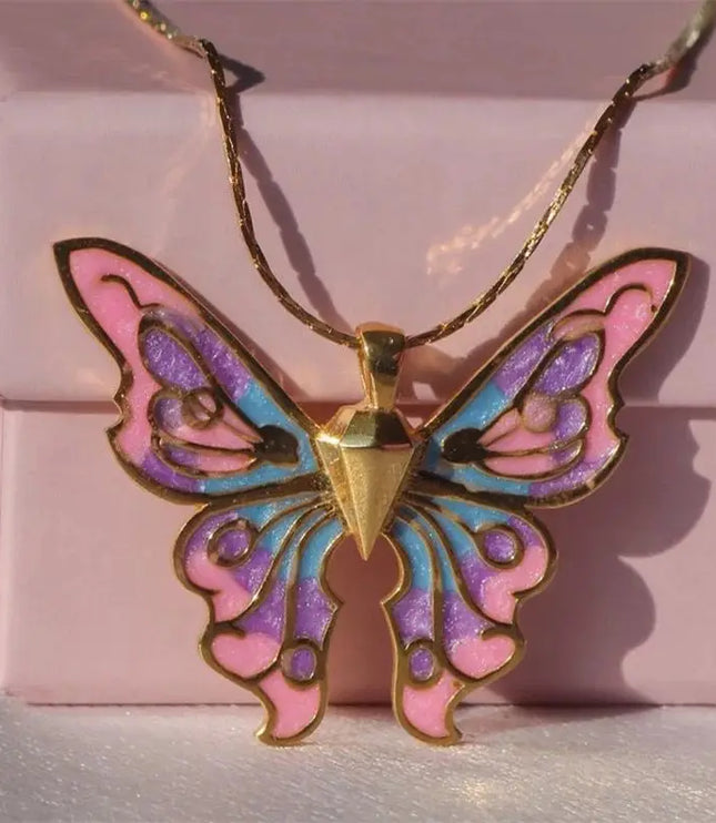 Barbie Pearl Butterfly Necklace