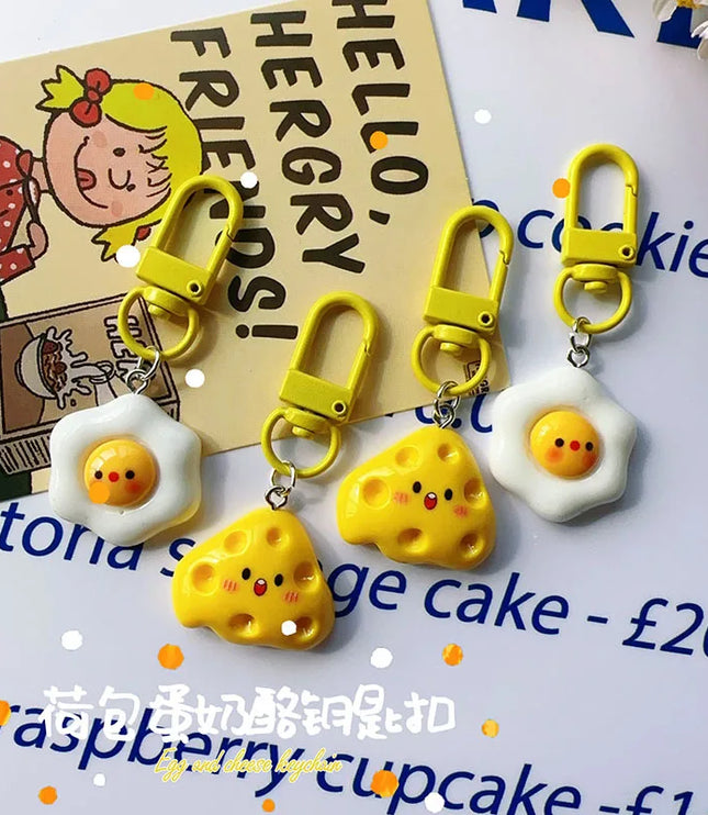 Egg & Cheese Keychain