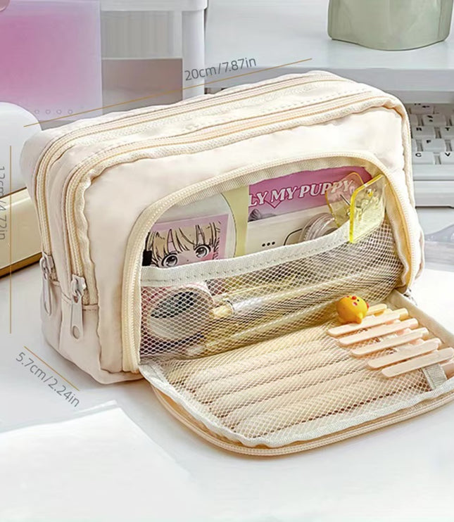 3 Layer Large Pencil Case