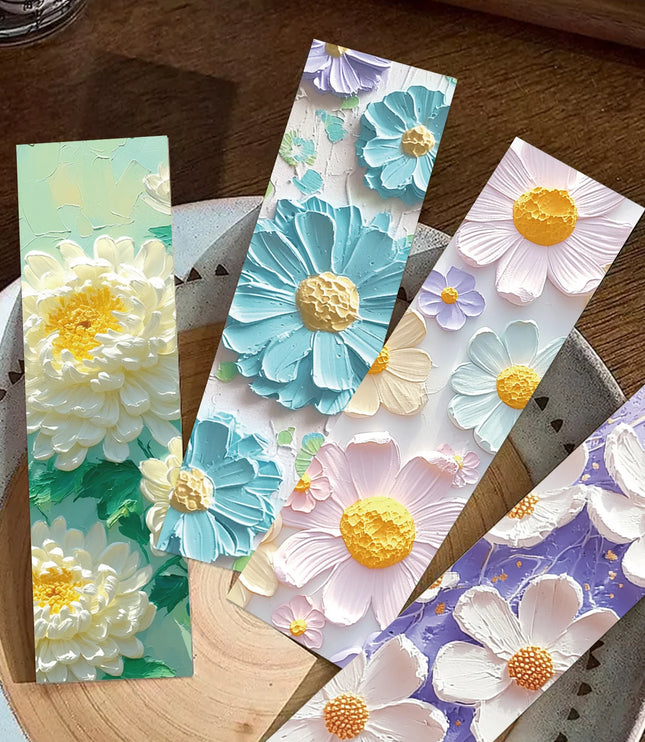 30Pcs Flower Painting Bookmark