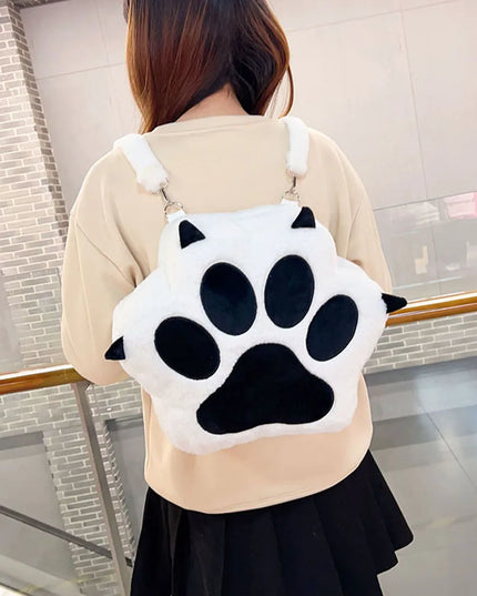 Cat Paw Plush Backpack