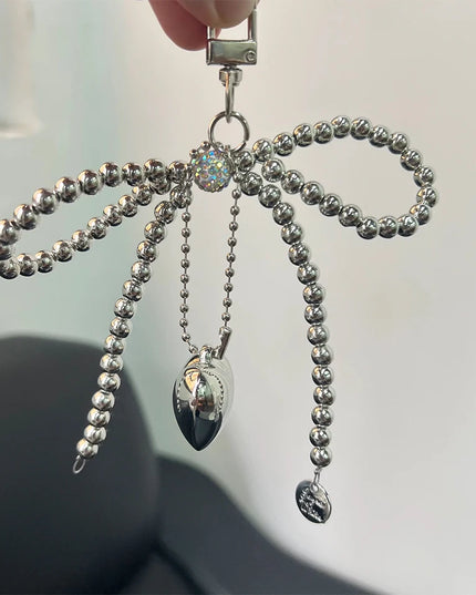 Beaded Pearl Keychain