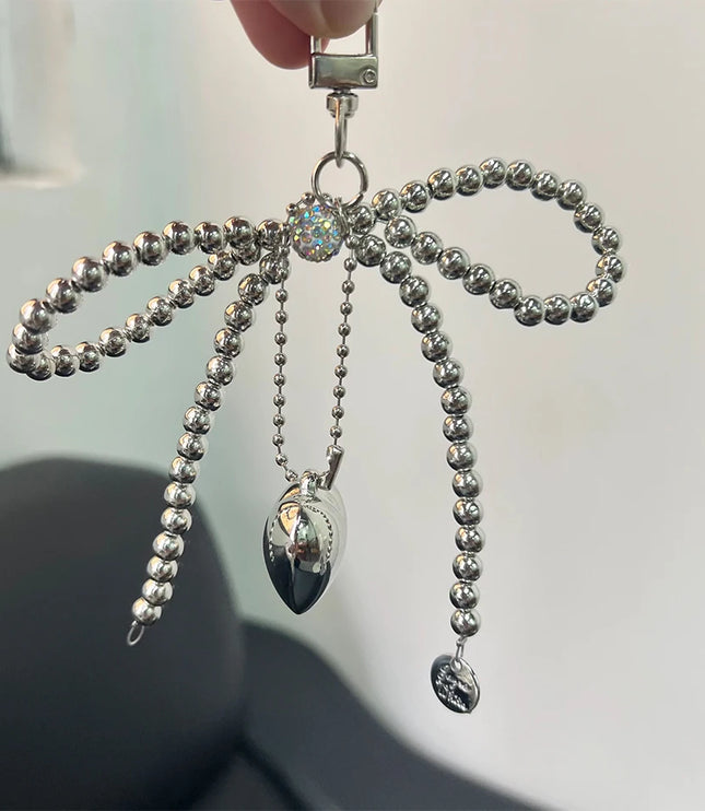 Beaded Pearl Keychain