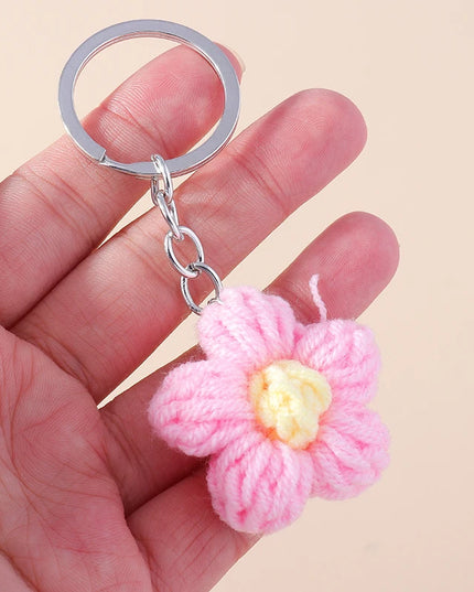 Crocheted Flower Bag Charm