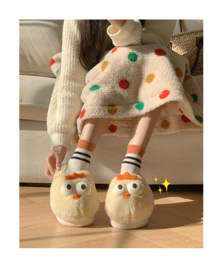 Big Eyes Chicken Slippers