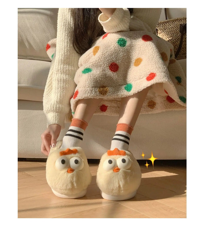 Big Eyes Chicken Slippers