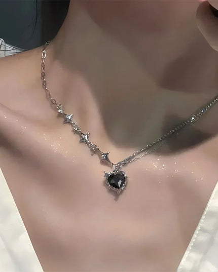 Goth Y2K Heart Necklace