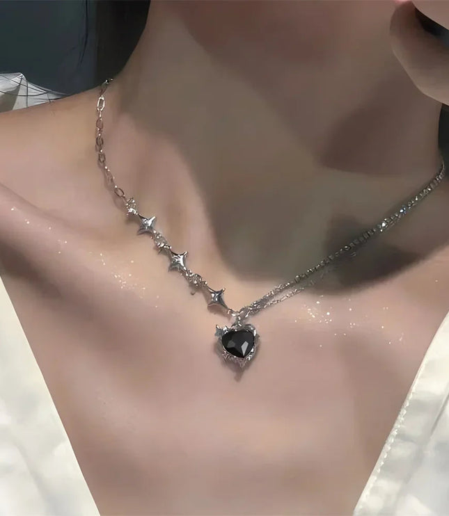 Goth Y2K Heart Necklace