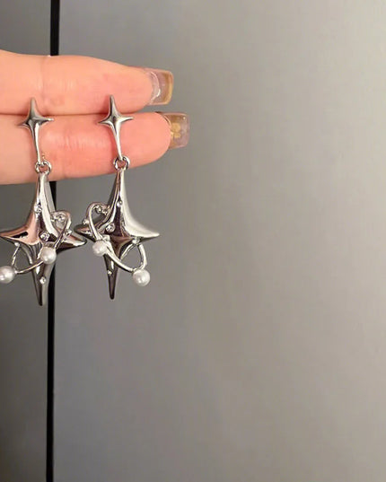 Y2K Pearly Star Earrings