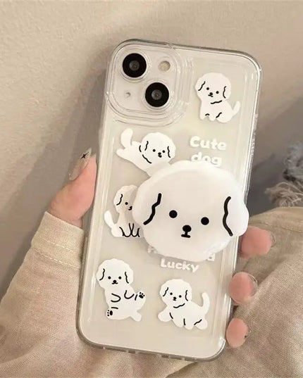 Puppy with Pop-Socket & Phone Case