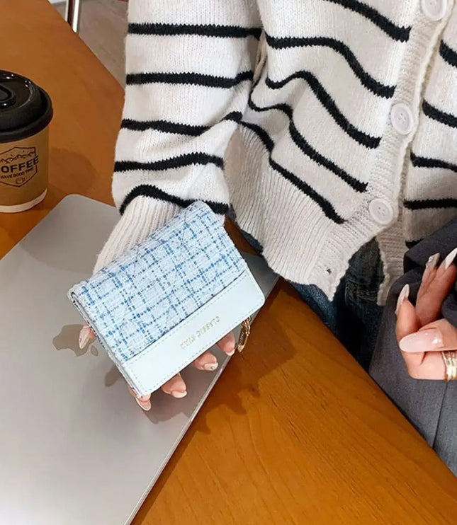 Mini Plaid Wallet