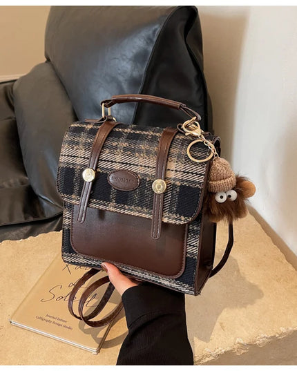 Vintage Plaid Backpack