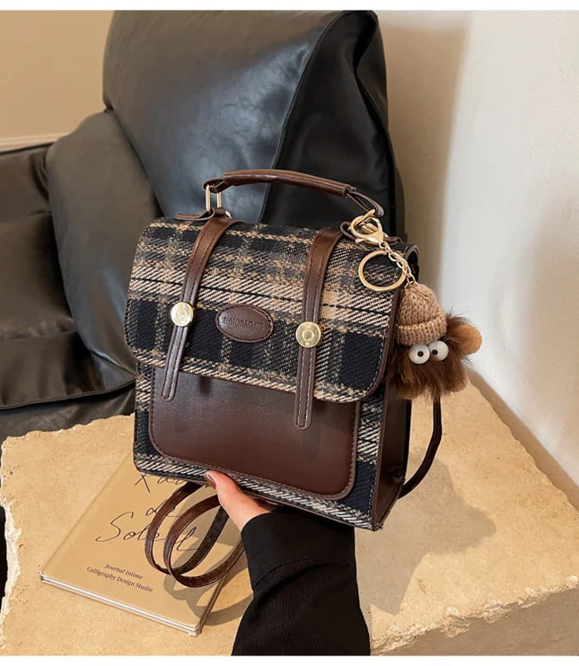 Vintage Plaid Backpack