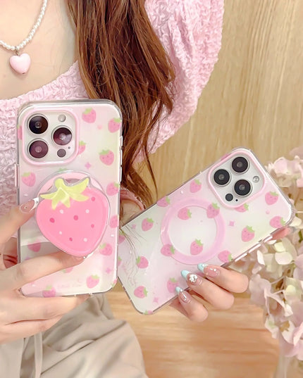 Pink Strawberry Phone Case