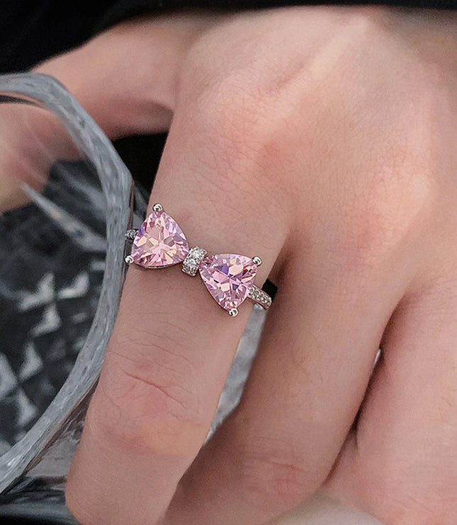 Pink Bow Tie Ring