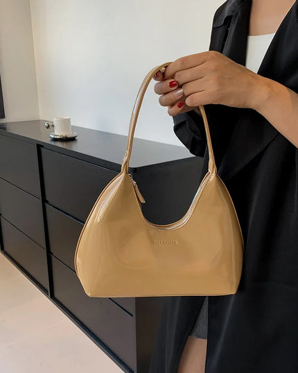 Glossy Leather Handbag