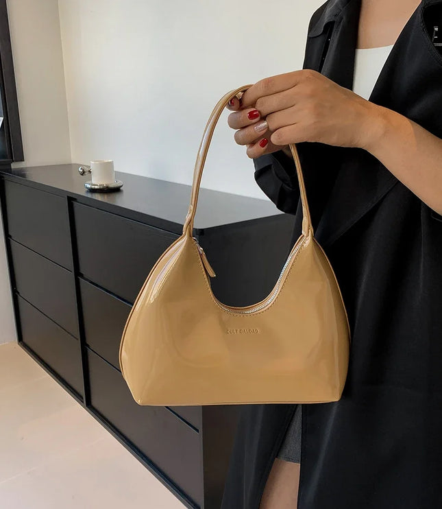 Glossy Leather Handbag