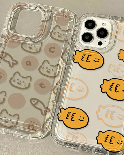 Cartoon Cat & Fish Phone