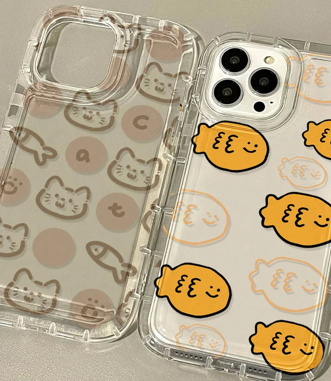 Cartoon Cat & Fish Phone