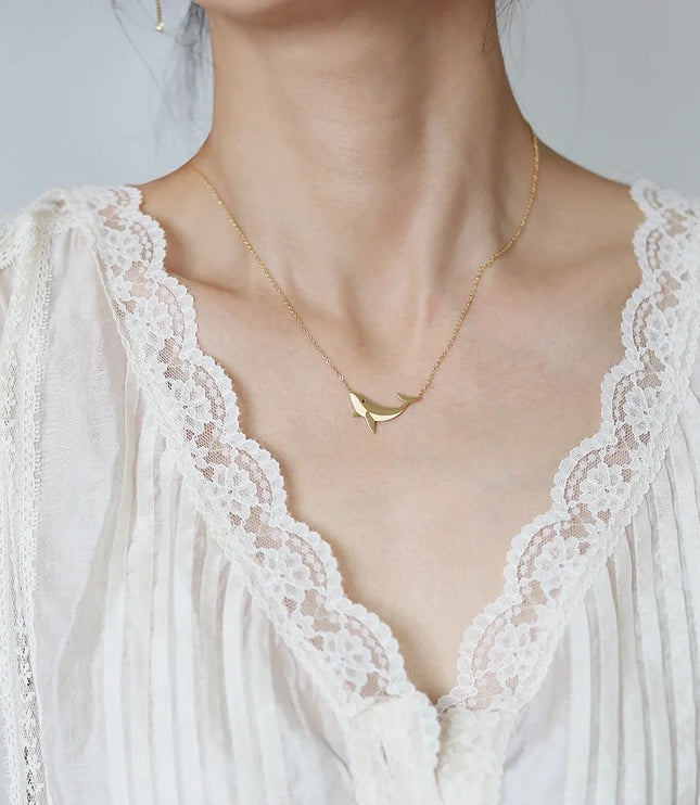 Gold Whale Necklace