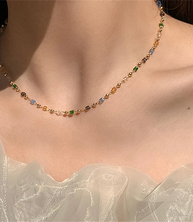 Emerald Rhinestone Necklace