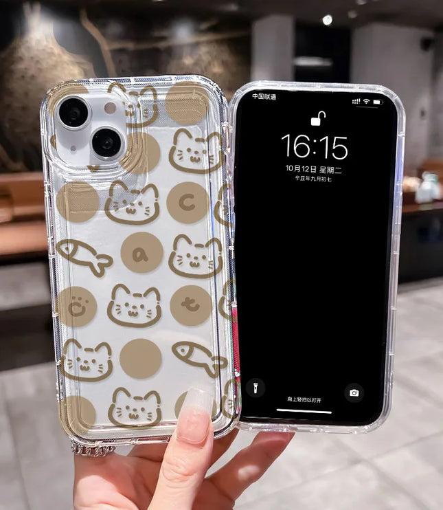 Cartoon Cat & Fish Phone